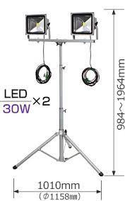 LED2灯式ライト
